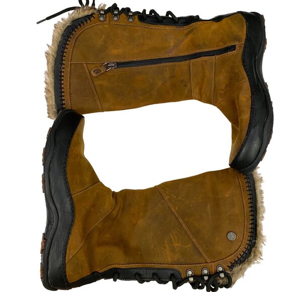 The North Face Janey Waterproof Suede Leather Lace Up Insulated Boots Womens 5.5 - Picture 3 of 10